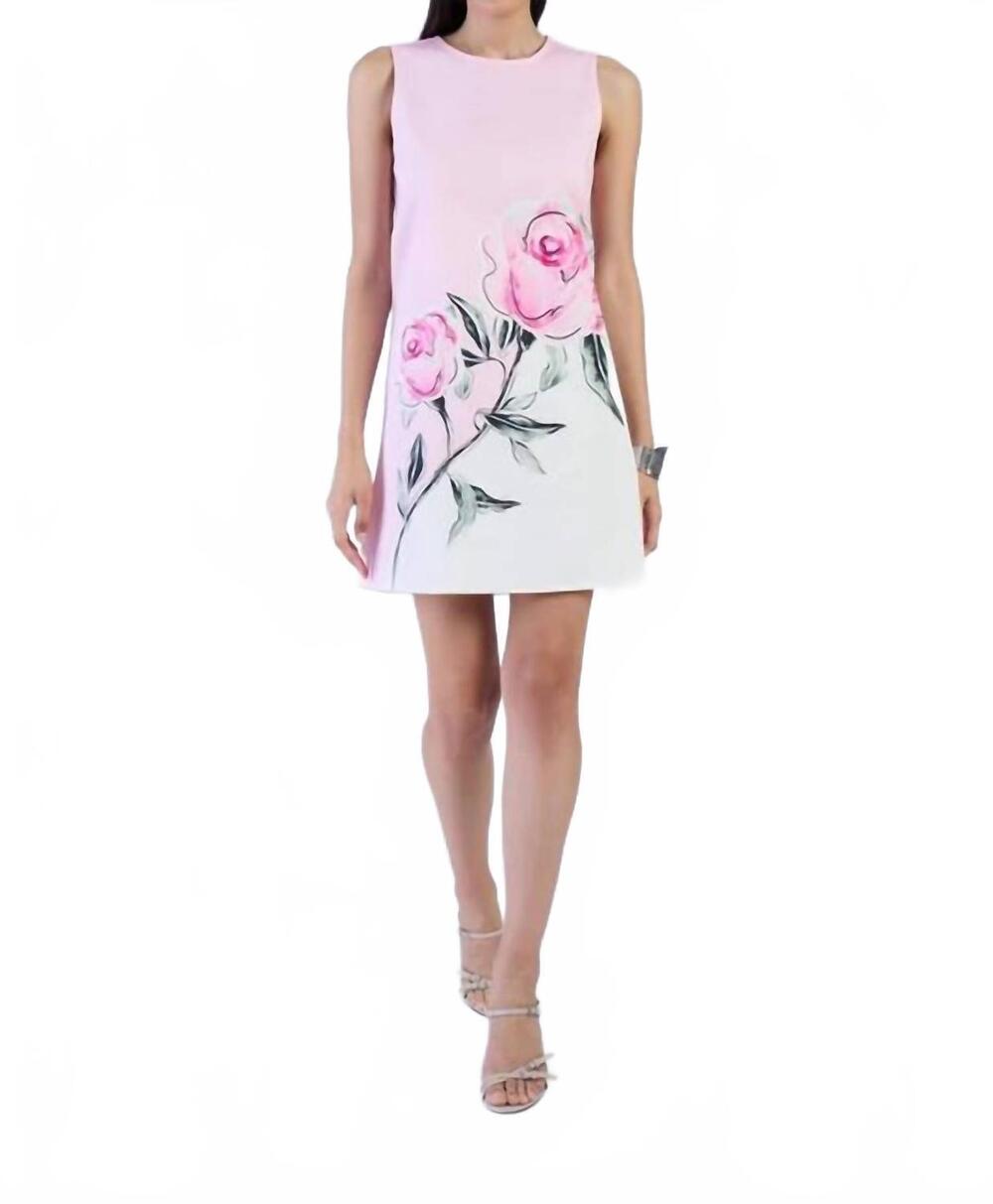 NEW BEYOND BY VERA frankie mini dress in villa celeste rose